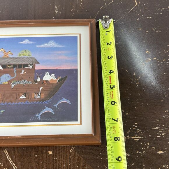 Colleen Sgroi Noah’s Ark  Print 8x10 Glass Panel Frame Wall Decor - Picture 3 of 5